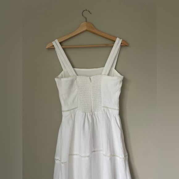 NEW Reformation Everett Linen Sleeveless Midi Dress White | US 0 UK 4 - Picture 12 of 16